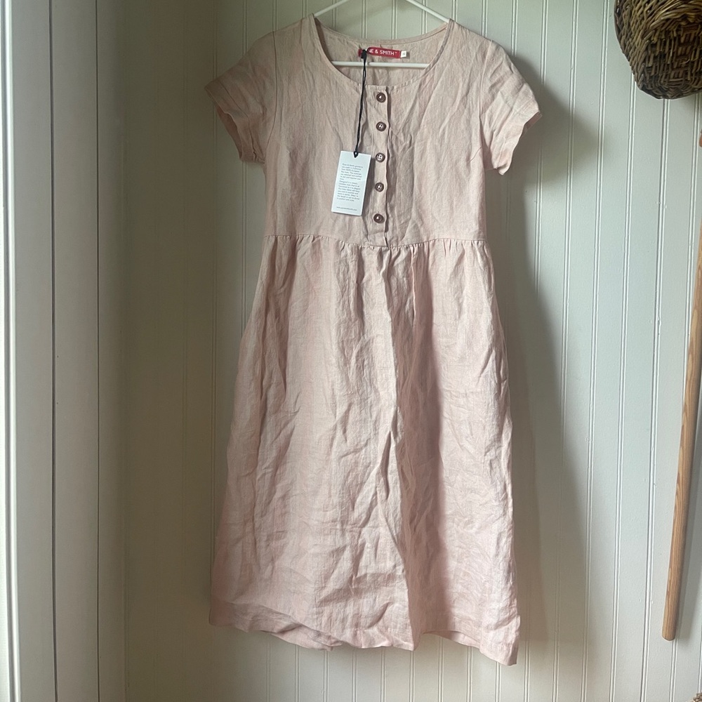 Pyne & Smith Model no. 11 Dress Shell Pink Striped size XS - Picture 4 of 6